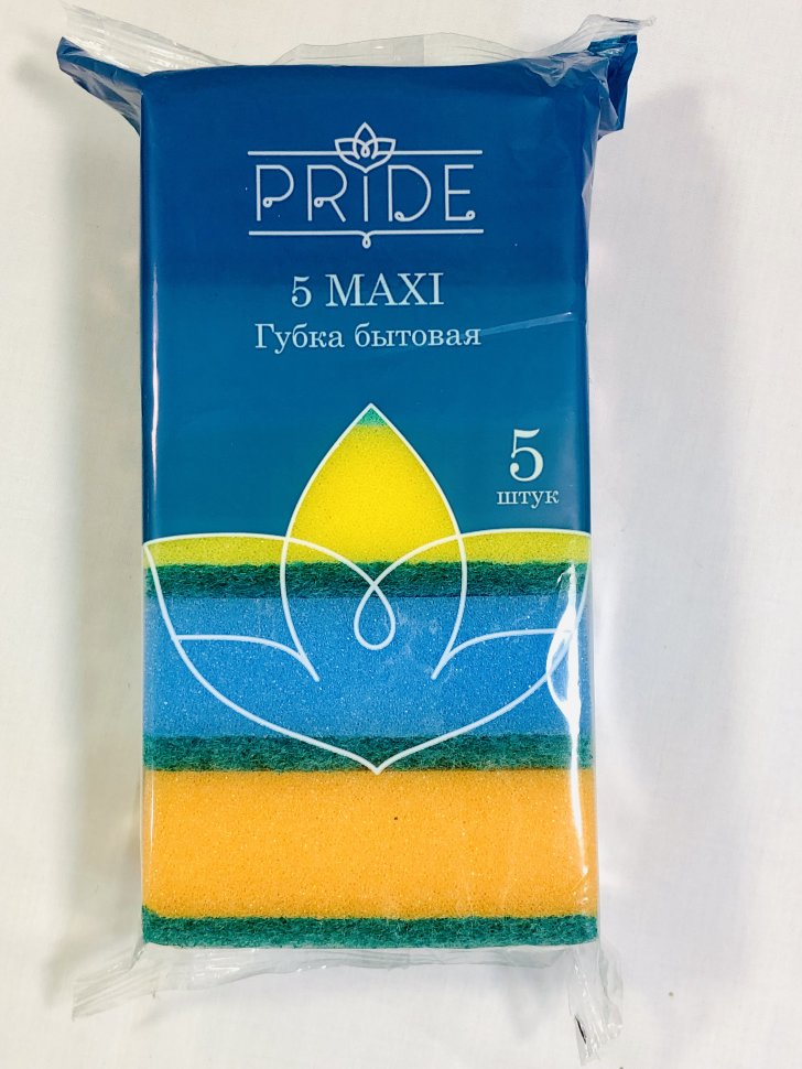 Губка для посуды "Макси" 5 шт/уп 90/60/35