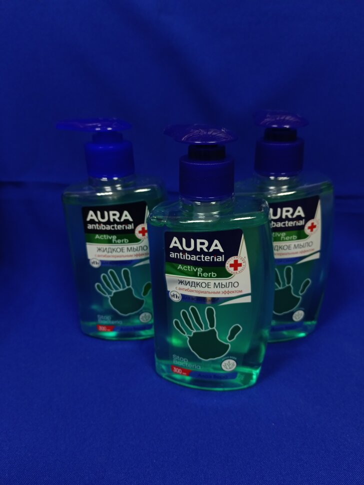 Мыло жидкое AURA 300мл дозатор