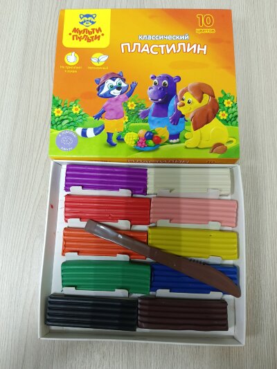 Пластилин 10 цветов