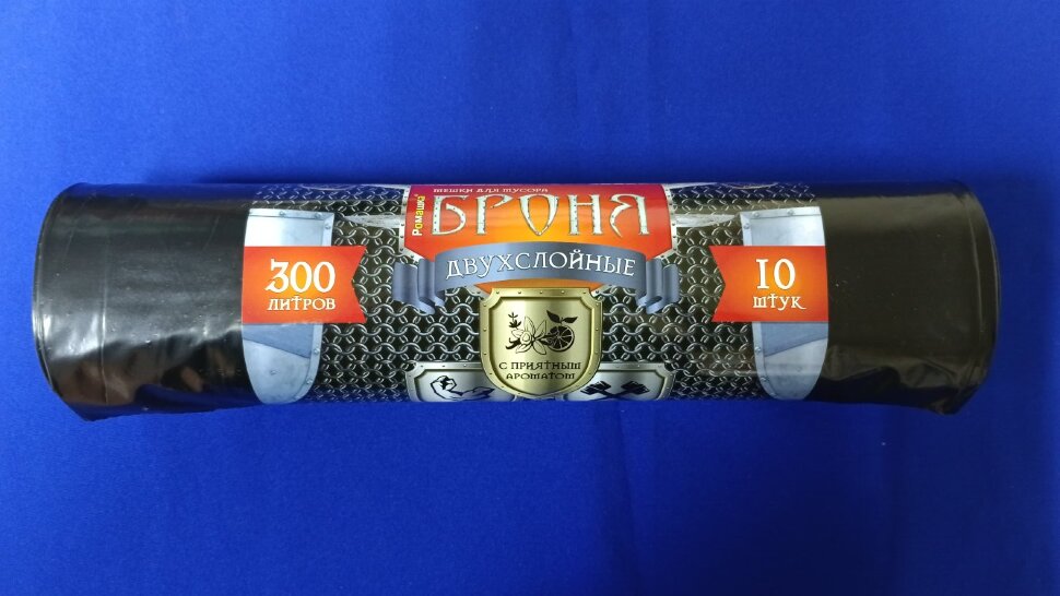 Пакеты для мусора 300л.Ромашка (10/6) Броня 60мкм ВР-0014