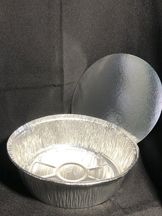Форма алюм. круглая 1,4л Д205/167мм с крышкой (20/400)